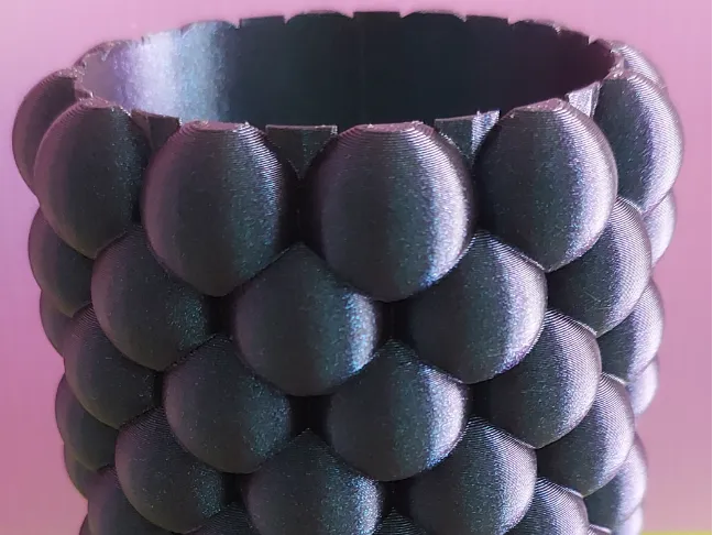 Vase mit Bubblemuster