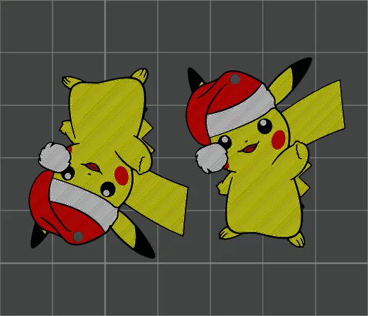 Pokemon "Christmas Pikachu" Earrings view 2