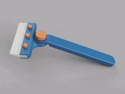 Printer build plate glue scraper, replaceable TPU strip squeegee cleaning tool