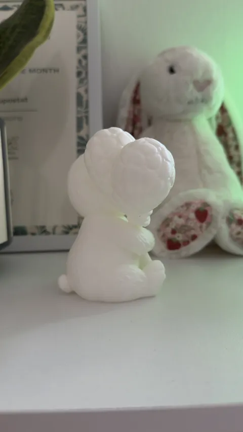 Cute Baby Bear with Heart Balloon | Nursery Decor view 3