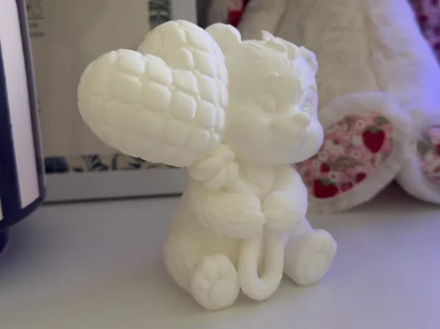 Cute Baby Bear with Heart Balloon | Nursery Decor