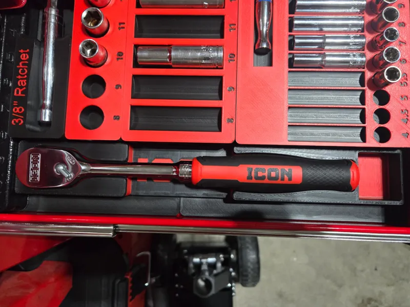 Icon G2 3/8 Ratchet Comfort Grip Gridfinity