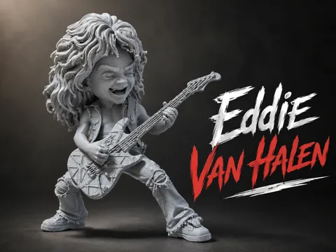 Figura decorativa: Chibi Rock Legends Series - Van Halen Guitar Hero — referencia de MakerWorld