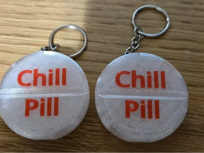 Chill Pill Flex Keychain