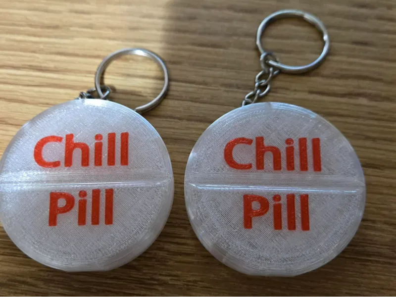 Chill Pill Flex Keychain