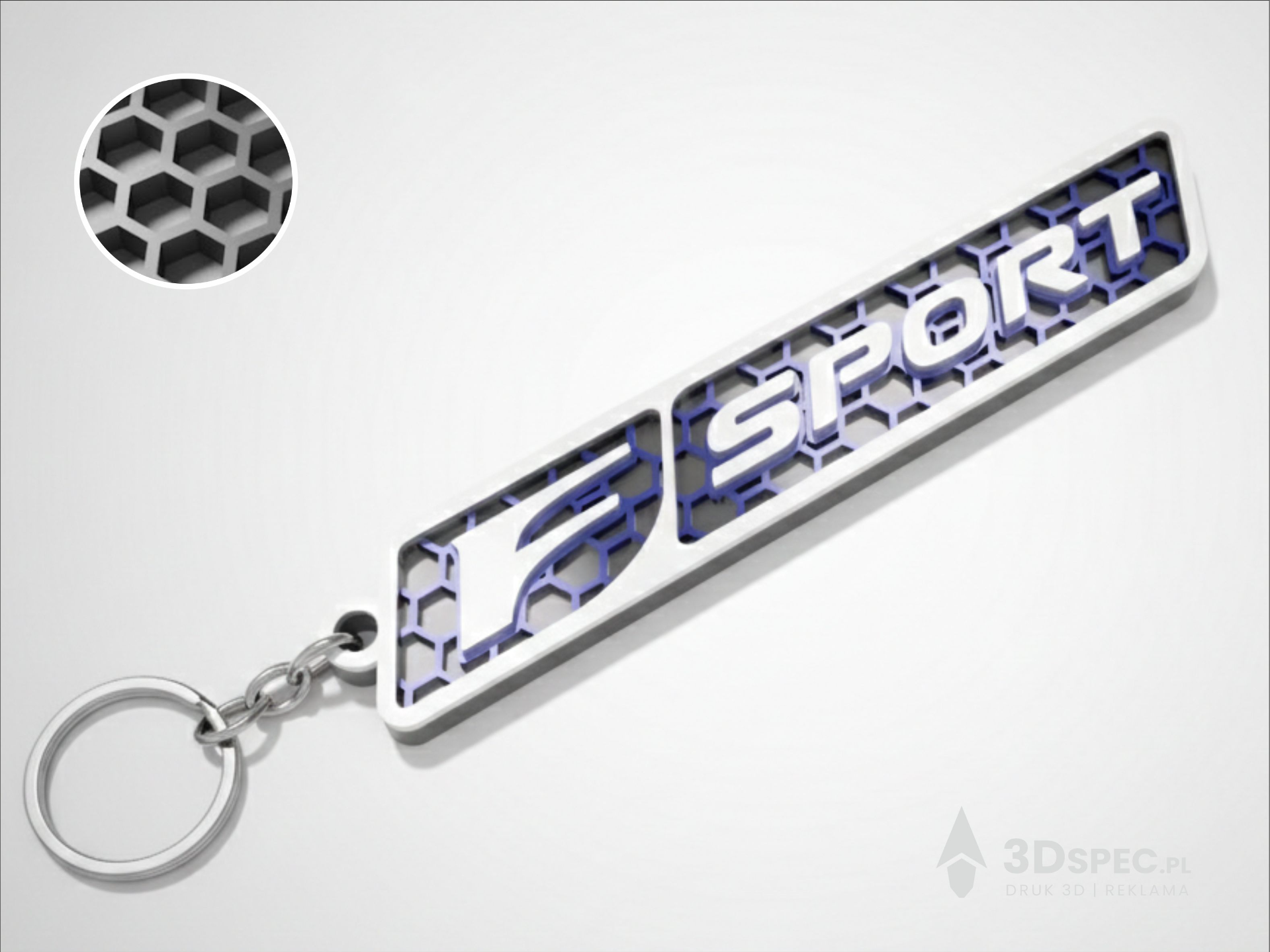 Lexus F-Sport honeycomb logo keychain