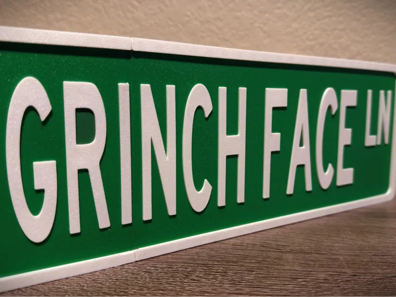 Grinch Street Sign (NO AMS) Wall Art