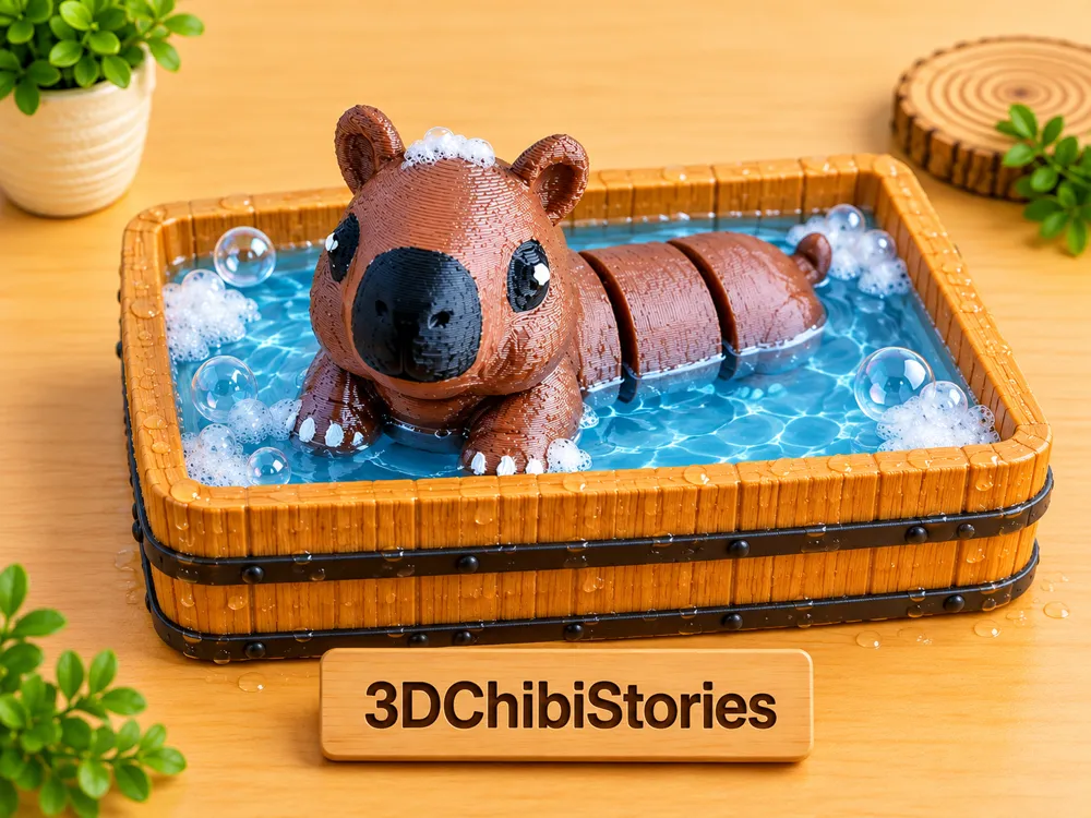 Capybara Mini Flexible | Couleur Unique | Sans Support - Modèle d ...