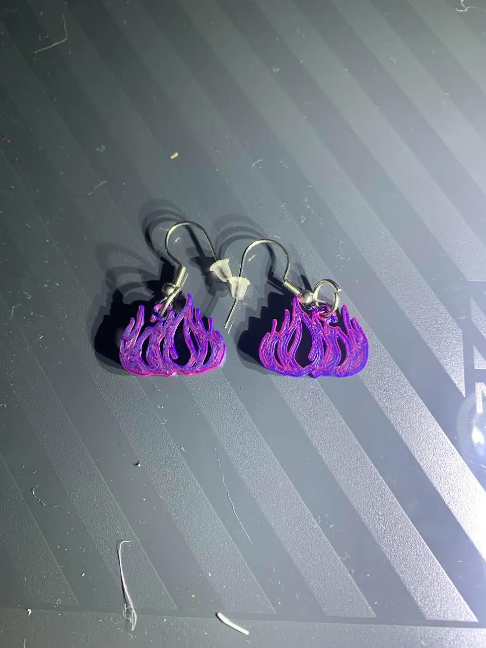 Fire earrings view 2