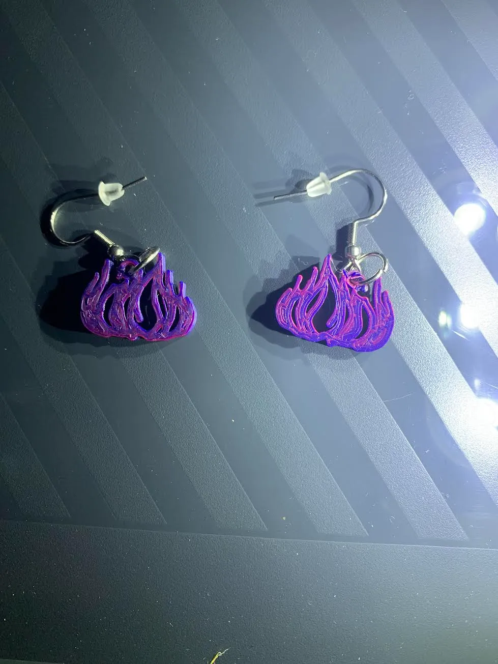 Fire earrings view 3