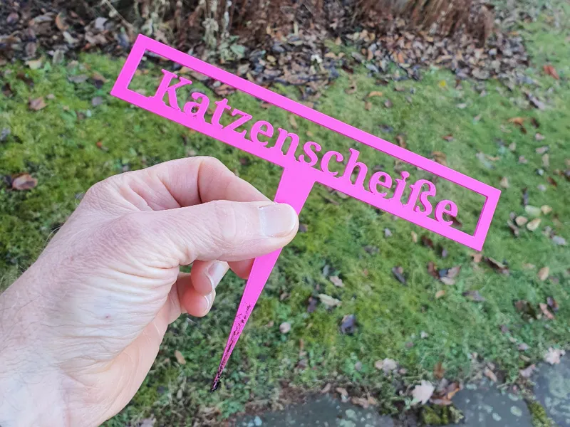Warnschild Katzenscheiße