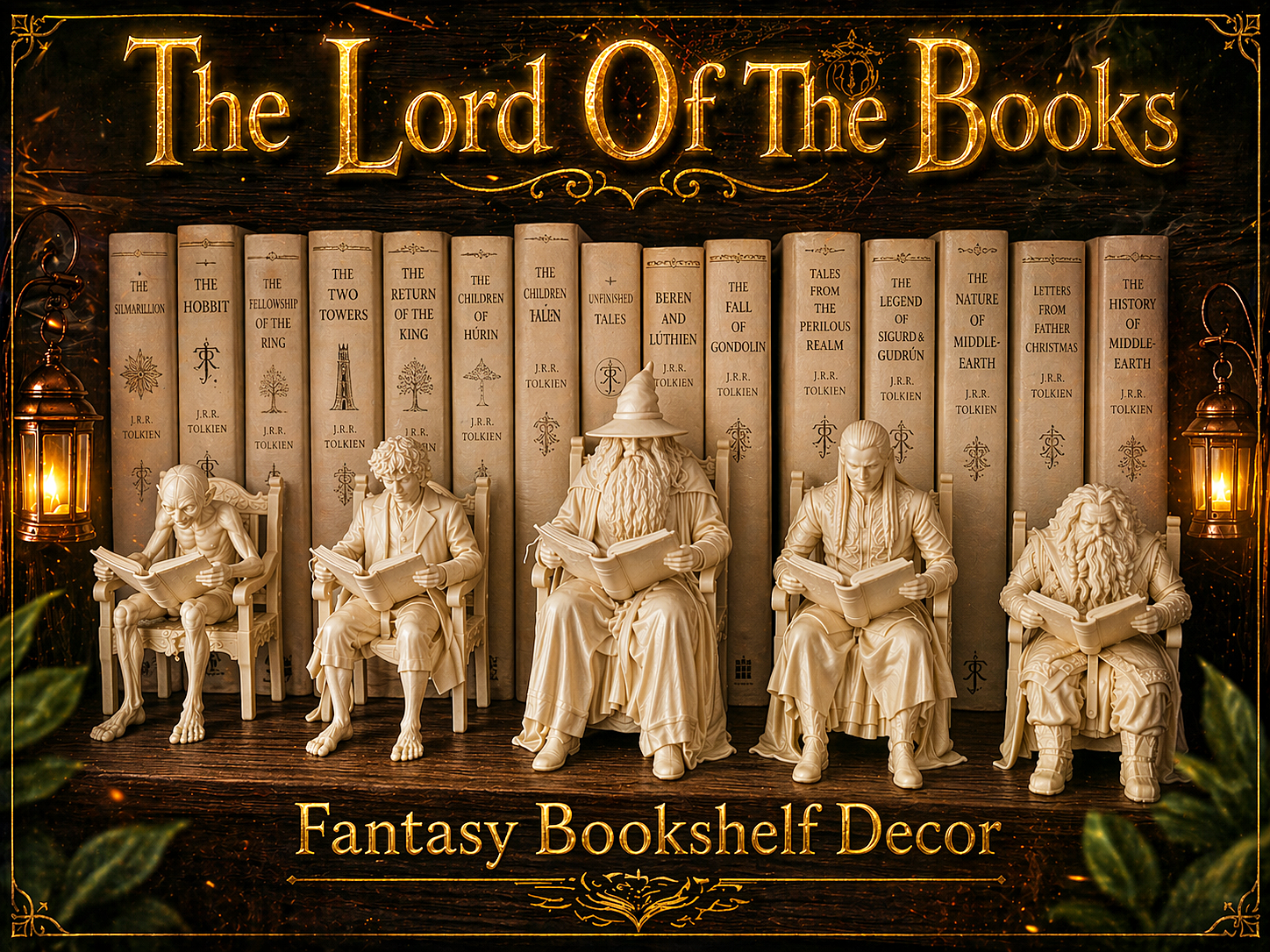 The Lord Of The Books – Fantasy Bookshelf Decor
