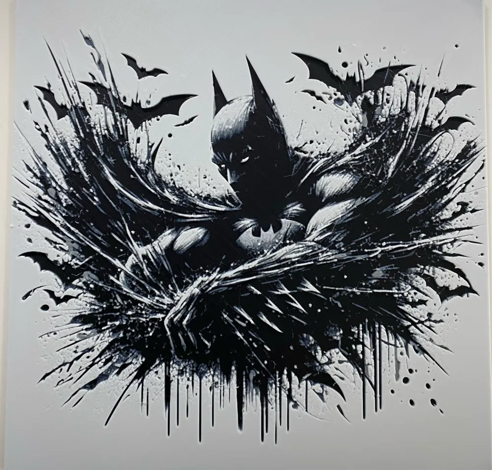 Batman Splash Art Hueforge by marioskoki - MakerWorld