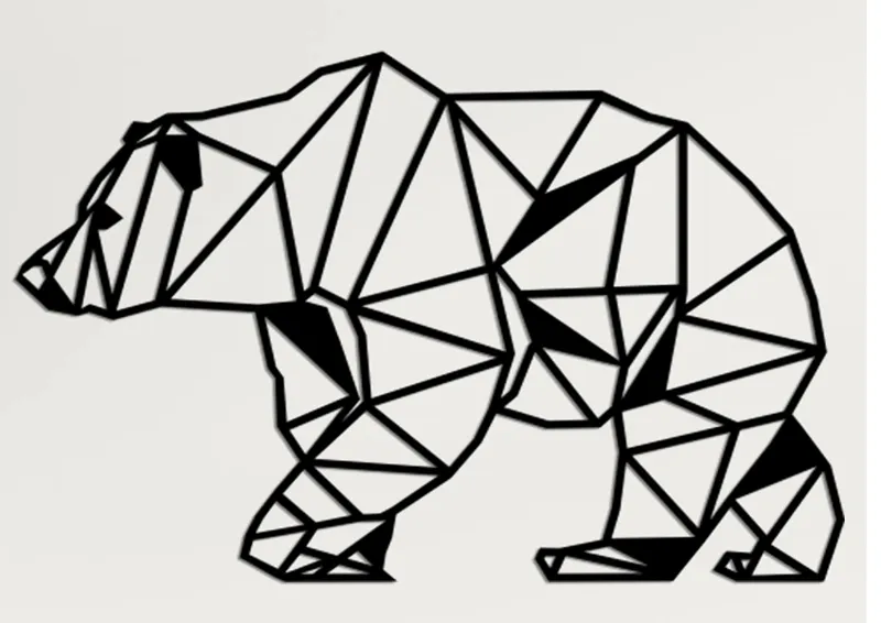 Geometry Bear Wall Art