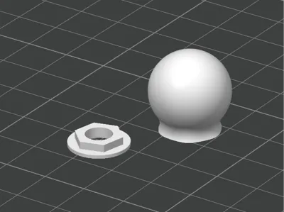 Round 18mm diameter smooth M6 bolt knob and plug