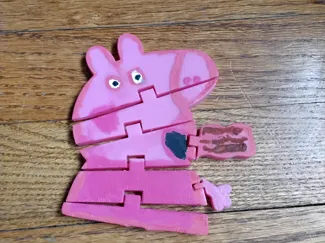 Flexi Peppa pig eating bacon