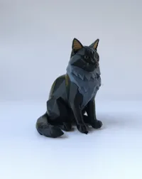 Figurine chat Maine Coon minimaliste — photo 5