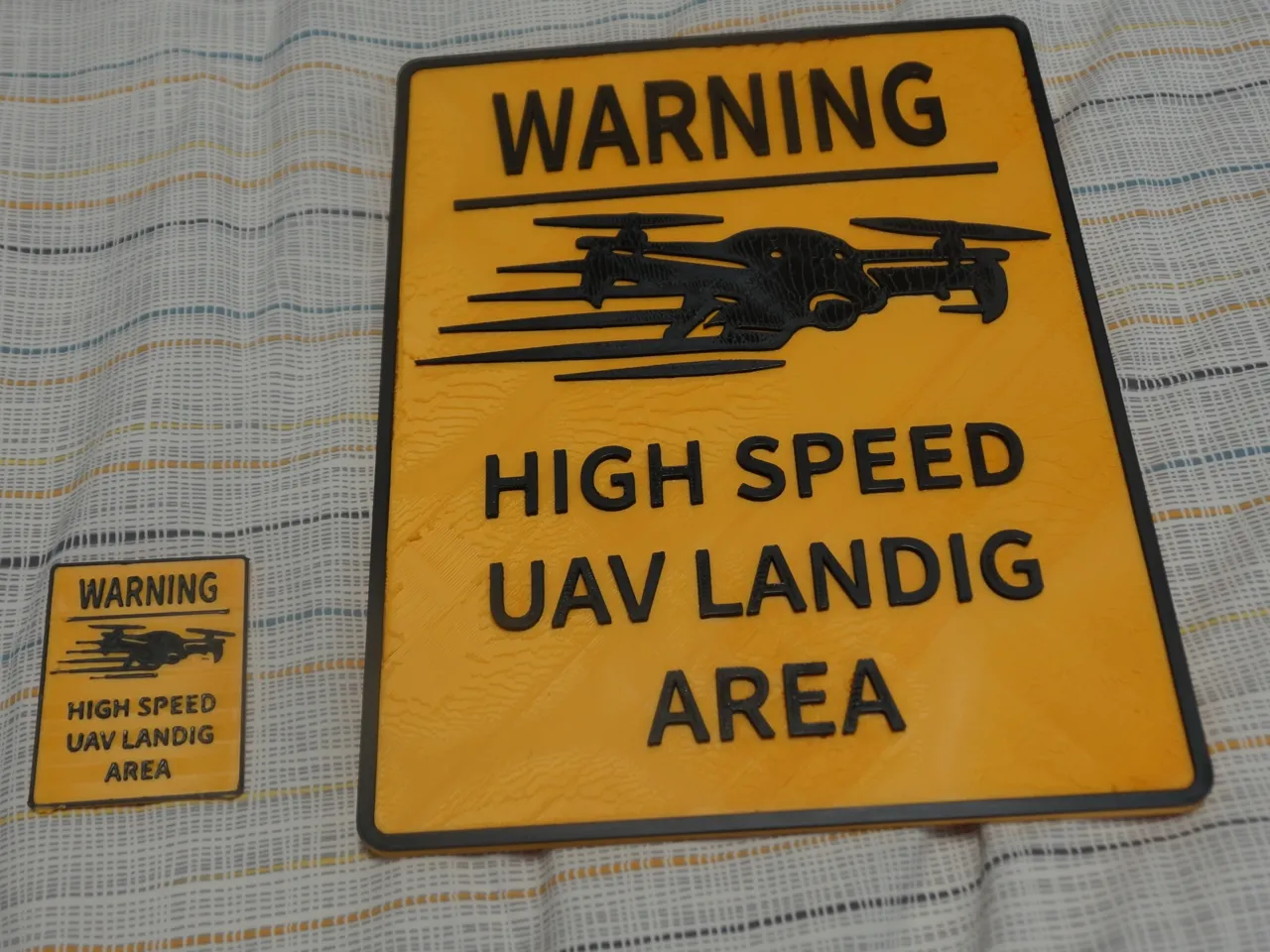 High-Speed UAV Landing Area Warning Sign view 2