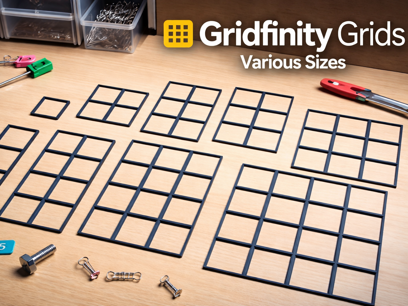 Gridfinity Grid Various Sizes