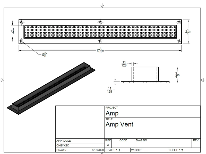 Peavey Guitar Amp Replacement Vent