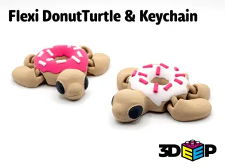 Flexi Donut Turtle & Keychain - No Supports