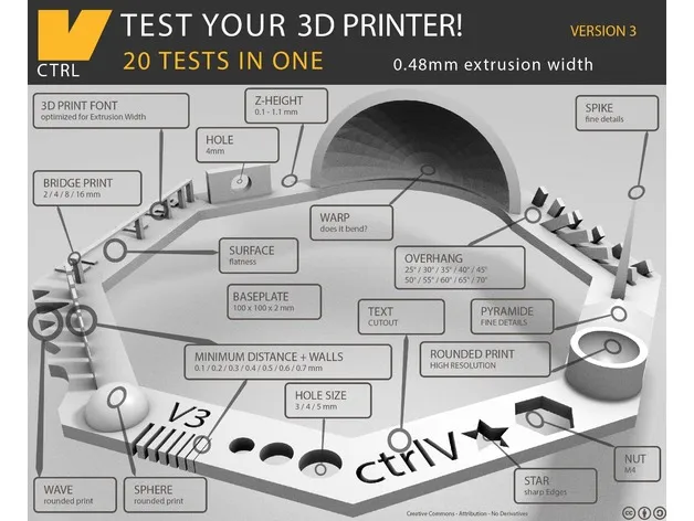 Test your 3D printer v3