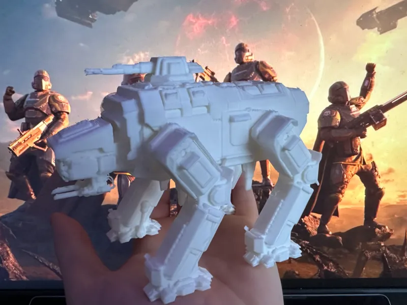 Helldivers 2 Factory Strider. Modified for prints!