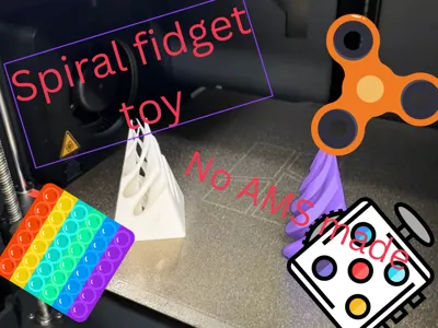 Rectangular spiral fidget toy