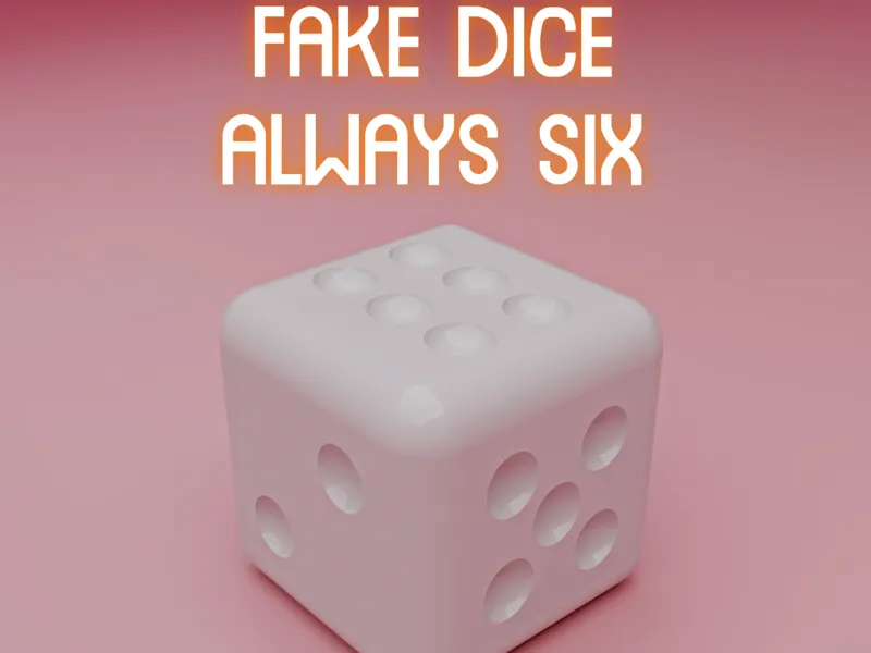 Fake dice - always six