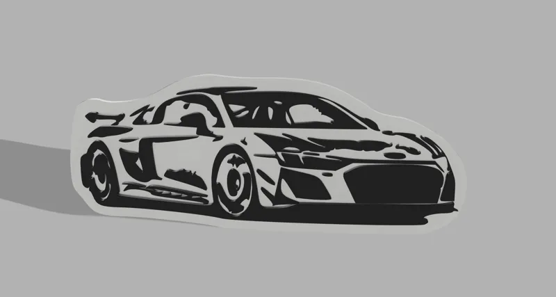 Audi R8 Silhouette image / Dual Color