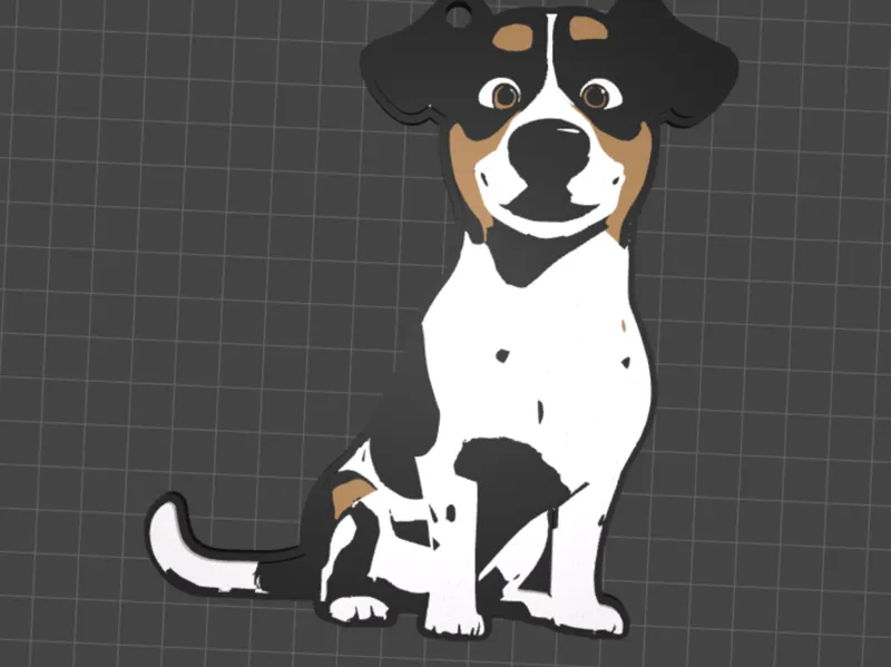 Cartoon Dog Keychain