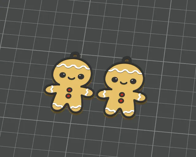 Boucle d'oreille Gingerbread man view 2