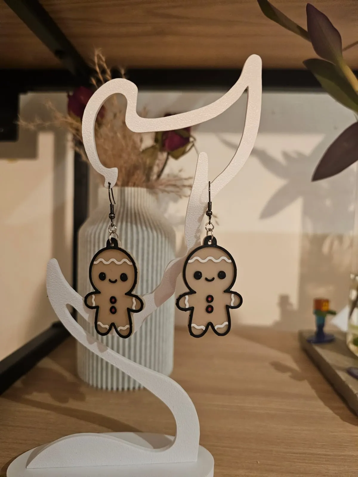 Boucle d'oreille Gingerbread man view 4