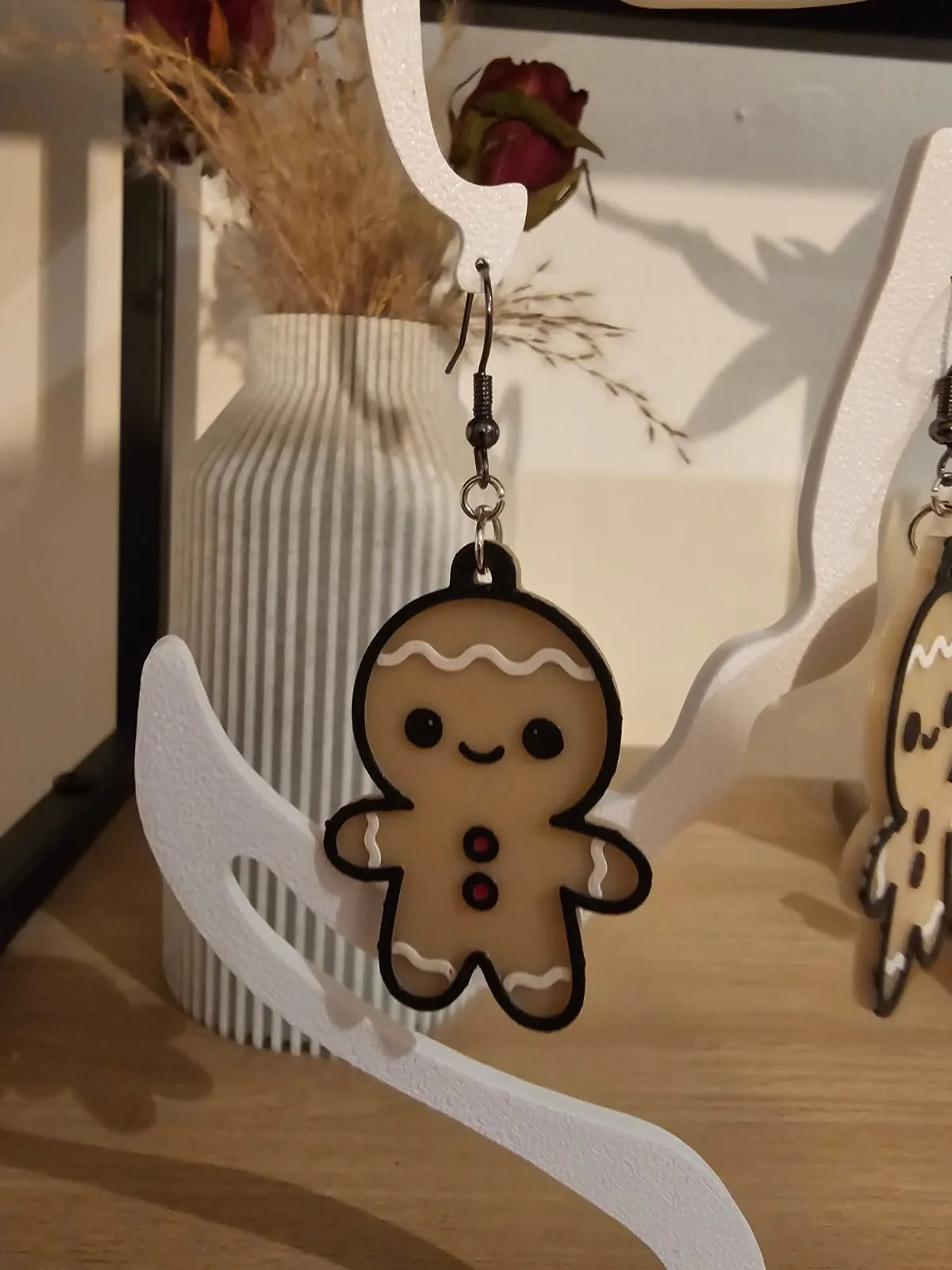 Boucle d'oreille Gingerbread man view 3