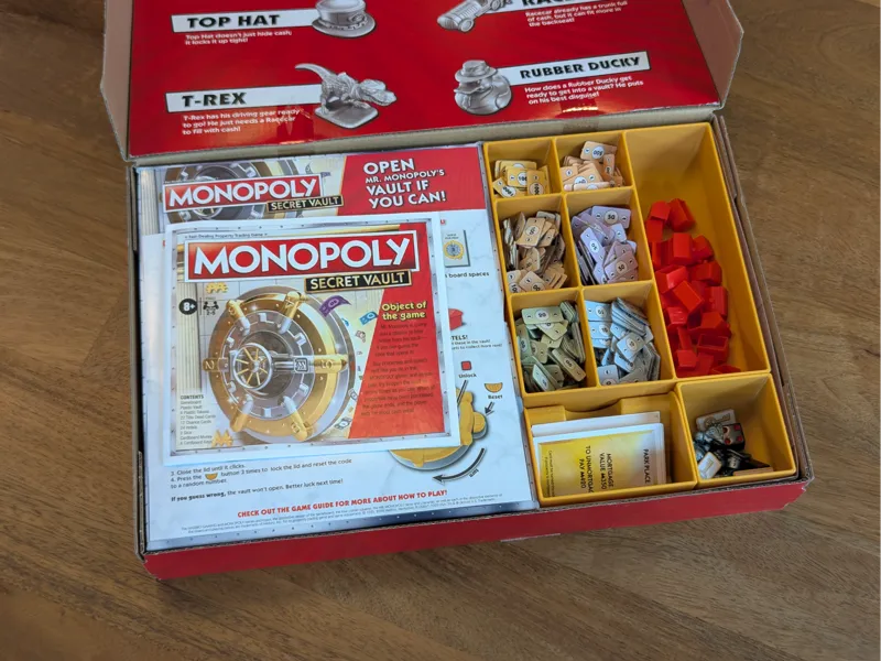 Monopoly Secret Vault Storage Insert