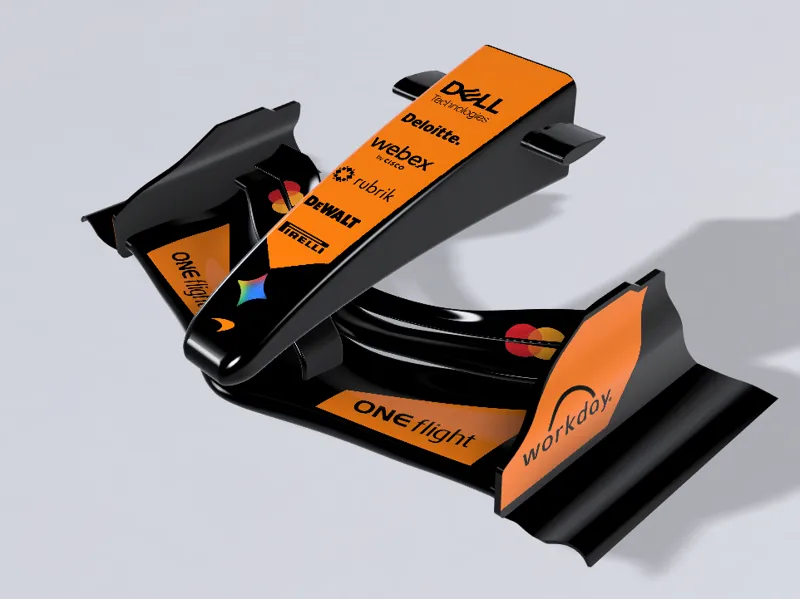 MCLAREN MCL40 FRONT WING SCALE 1.8 + sticker