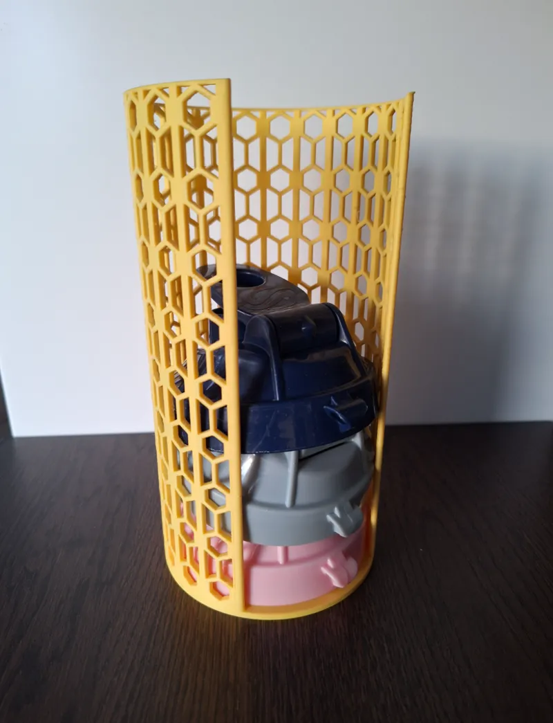 Shaker lid holder hexpattern