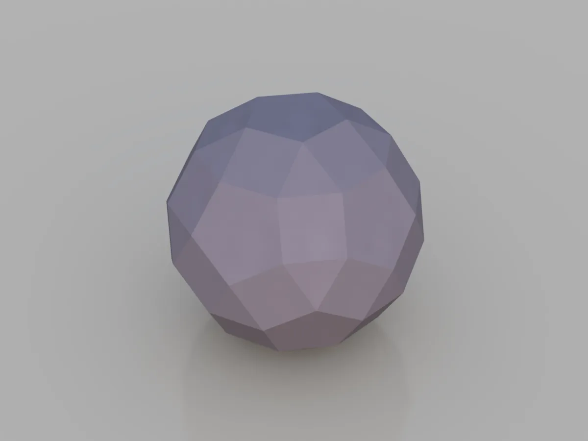 Sphère low poly - rhombicosidodécaèdre