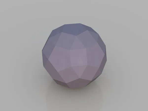 Sphère low poly - rhombicosidodécaèdre