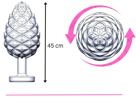 pine cone with ergonomic grip