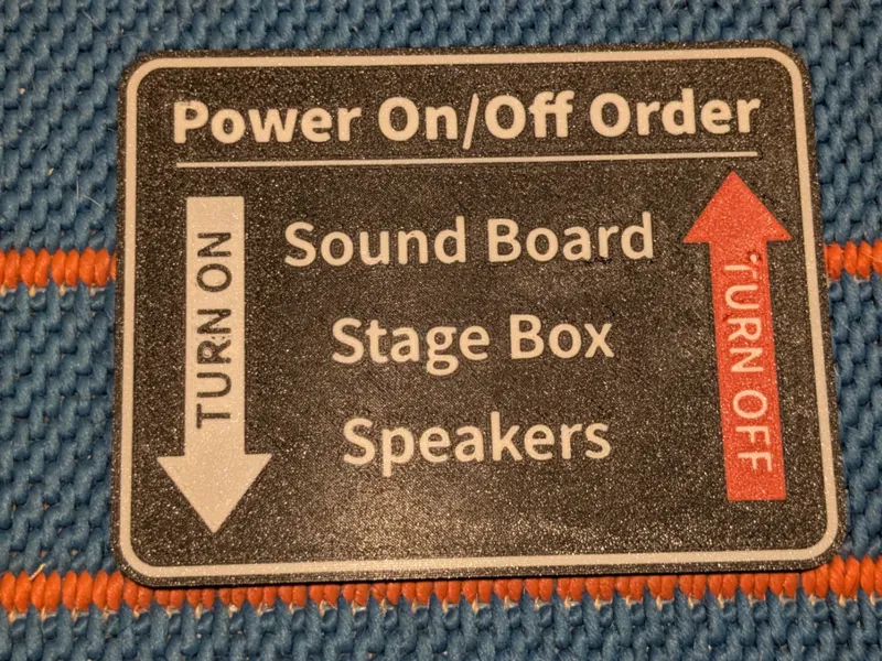 Sound Booth Power Order Sign