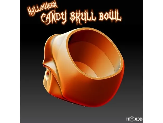 Halloween Candy Skull Bowl Shared by The_Trap__ MakerWorld: Download ...