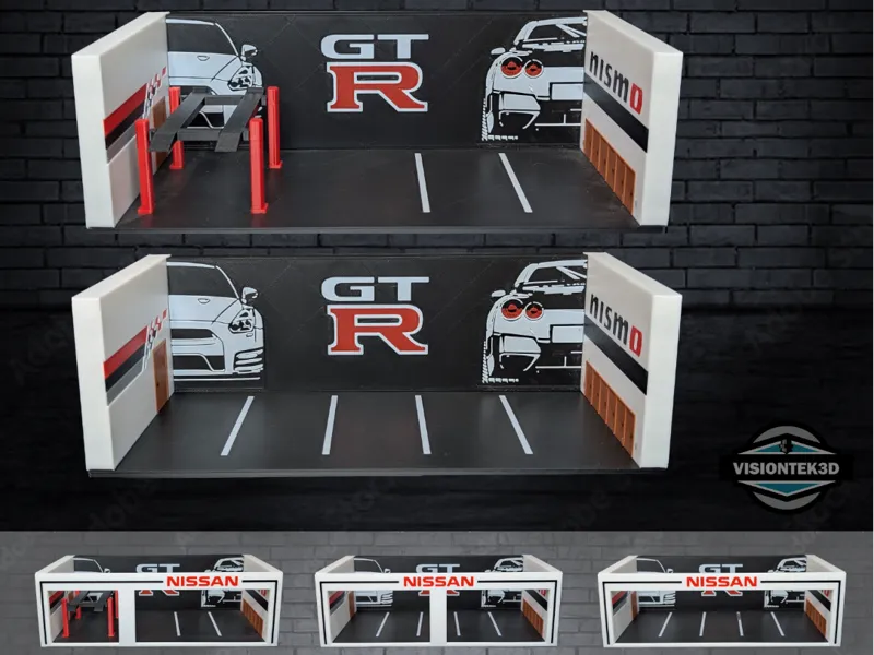 1:64 Scale Garage Diorama - Nissan GT-R
