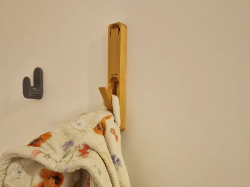 Sleek Hidden Hook, Double Wall Hook, No Supports!