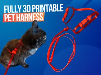 Pet Harness and Lead (fully 3D printable!)