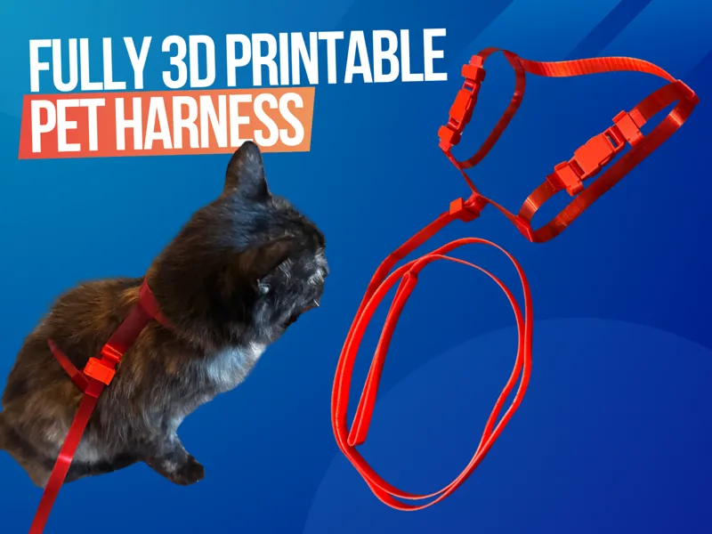 Pet Harness and Lead (fully 3D printable!)