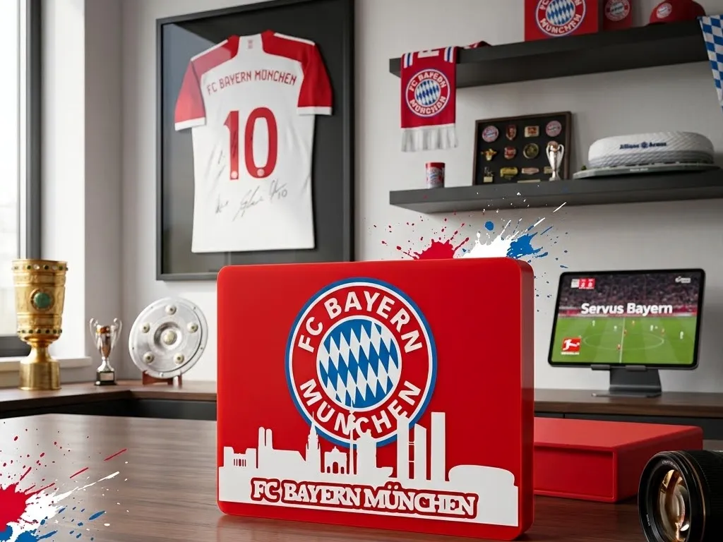 FC Bayern Munich Lightbox with Silhouette - Free 3D Print Model ...