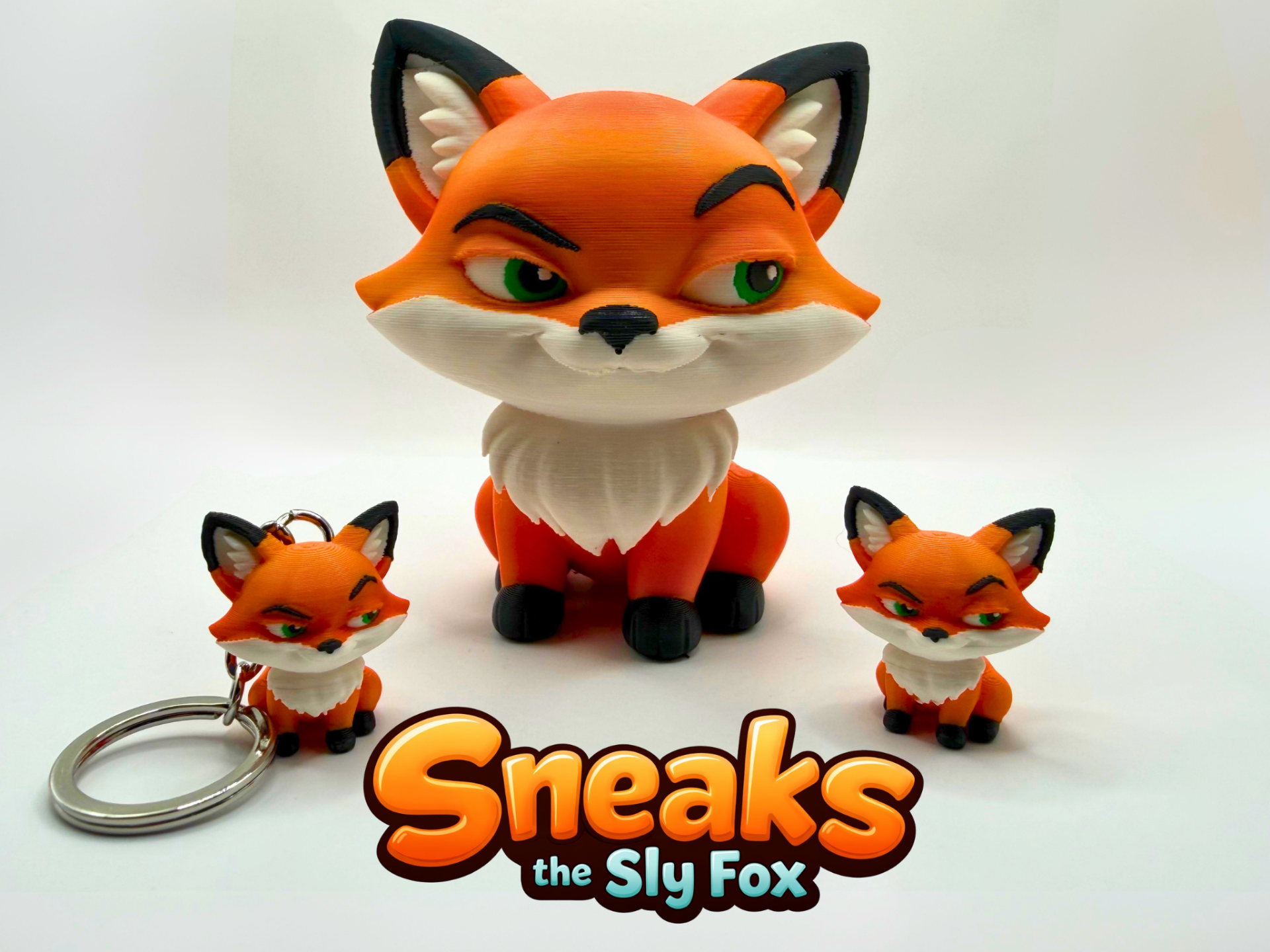 Sneaks the Sly Fox - Desk Buddy, Mini, & Keychain