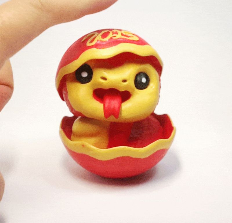 蛇年蛇宝 按压玩具 解压神器 Year of snake Baby snake Press Toy