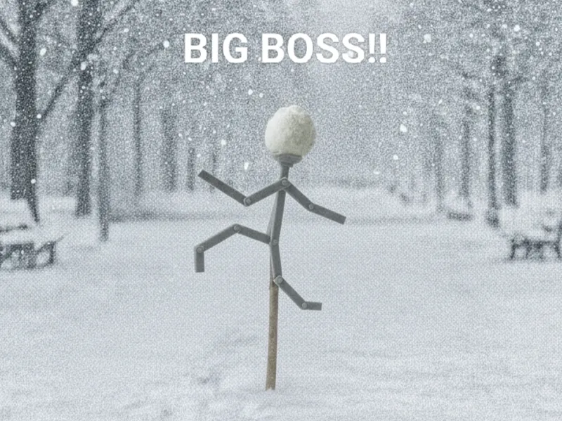 『ビッグボスの雪玉バトル』 – Snowball Boss Battle　